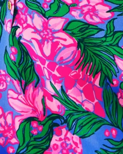 Elsa Silk Top -Lilly Pulitzer Shop 000657 cerisepinksafarisunset a5 sf