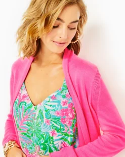 Noble Fringe Cardigan -Lilly Pulitzer Shop 004655 aurapink a2 sf