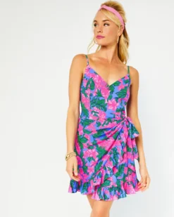 Alisa Wrap Dress -Lilly Pulitzer Shop 005220 cerisepinksafarisunset campaigntest sf