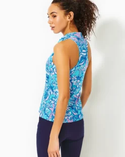 UPF 50+ Luxletic Lakelyn Bra Polo Top