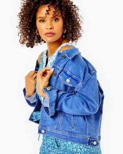 Seaspray Denim Jacket -Lilly Pulitzer Shop 006327 caribbeanblueswash a3 sf