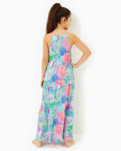Girls Harleigh Maxi Dress -Lilly Pulitzer Shop 007735 celestialbluecaytomyheart a3 sf