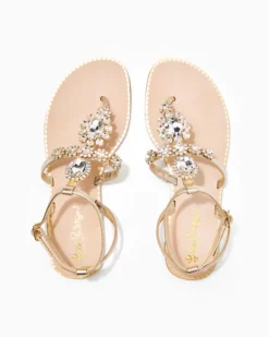 Katie Embellished Sandal -Lilly Pulitzer Shop 007801 goldmetallic a3 sf