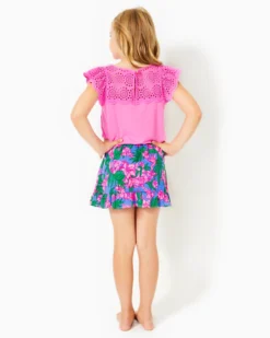Girls Tania Romper -Lilly Pulitzer Shop 008717 cerisepinksafarisunset a3 sf