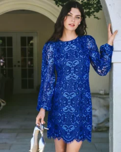 Georgi Lace Dress -Lilly Pulitzer Shop 008769 bocabluetwotonecarnivallace campaigntest sf