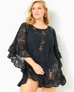 Atley Ruffle Cover-Up -Lilly Pulitzer Shop 009076 onyxparadisefoundlace a4 sf