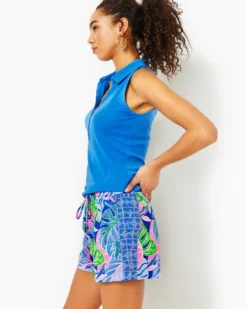 5" Katia Mid-Rise Short -Lilly Pulitzer Shop 009701 bluegrottobeleafinyourselfengineeredshort a2 sf
