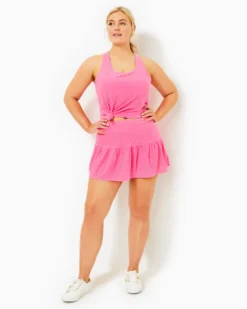 Luxletic Gardenia Eyelet Skort -Lilly Pulitzer Shop 009741 havanapinkmatchpointeyelet a6 sf