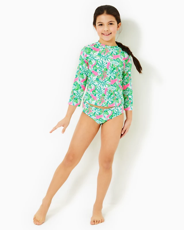 UPF 50+ Girls Bobby Rashguard Set 2 UPF 50+ Girls Bobby Rashguard Set - Image 2