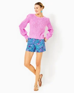 5" Gretchen High Rise Short 6 5" Gretchen High Rise Short -Lilly Pulitzer Shop 009875 breakwaterblueshellsnbells a3 sf
