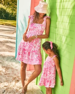 Kailua Smocked Dress -Lilly Pulitzer Shop 010149 peonypinkseasidescene a6 sf