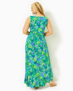 Moana Wrap Maxi Dress -Lilly Pulitzer Shop 010161 botanicalgreeninaflutter a5 sf