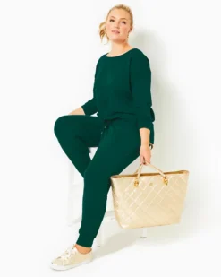 UPF 50+ 27" Lillabeth Pant -Lilly Pulitzer Shop 010541 evergreen a4 sf