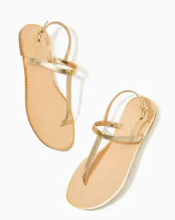 Rita T-Strap Sandal -Lilly Pulitzer Shop 010578 goldmetallic a3 sf
