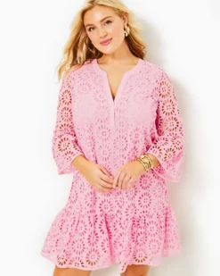 Bekah Eyelet Dress -Lilly Pulitzer Shop 010606 peonypinkoversizedpinwheeleyelet a4 sf