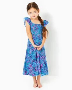 Girls Mini Jilly Midi Dress 6 Girls Mini Jilly Midi Dress -Lilly Pulitzer Shop 011303 breakwaterblueshellsnbells a2 sf