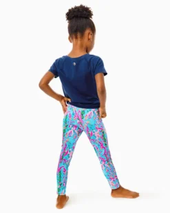 UPF 50+ Luxletic Girls Mini Weekender Legging -Lilly Pulitzer Shop 011722 multiseaweedsamba a3 sf