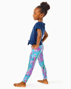 UPF 50+ Luxletic Girls Mini Weekender Legging -Lilly Pulitzer Shop 011722 multiseaweedsamba a4 sf