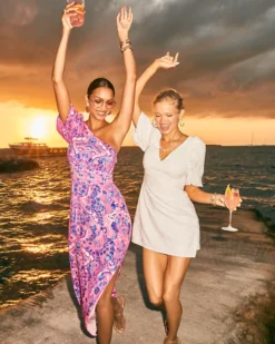 Solana One-Shoulder Maxi Dress -Lilly Pulitzer Shop 012031 havanapinkturtletidepoolengineeredknitdress campaigntest sf