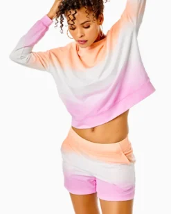 Sheridan Long Sleeve Sweatshirt -Lilly Pulitzer Shop 012300 cantaloupedipdye a2 sf