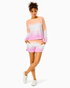 Sheridan Long Sleeve Sweatshirt -Lilly Pulitzer Shop 012300 cantaloupedipdye a3 sf