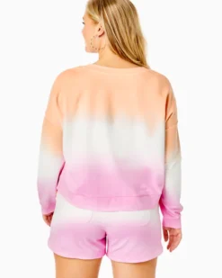Sheridan Long Sleeve Sweatshirt -Lilly Pulitzer Shop 012300 cantaloupedipdye a5 sf
