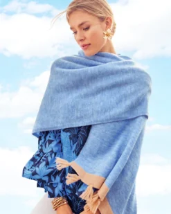 Take Me Away Sweater Wrap -Lilly Pulitzer Shop 012535 heatheredbocablue campaigntest sf