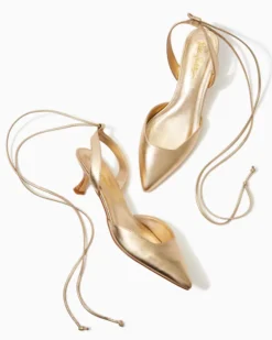 Abbygale Kitten Heel -Lilly Pulitzer Shop 012571 goldmetallic a3 sf