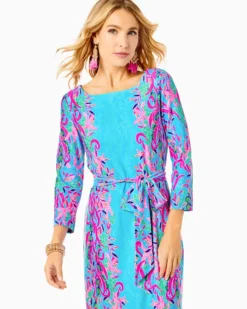 UPF 50+ Carabella Chillylilly Midi Dress -Lilly Pulitzer Shop 012687 multiseaweedsambaengineeredchillylilly a4 sf