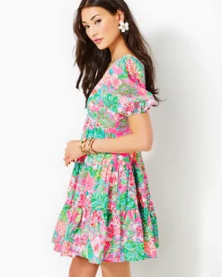 Nalani Short Sleeve Cotton Dress -Lilly Pulitzer Shop 012783 multijourneytothejungle a2 sf