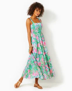 Hadly Smocked Cotton Maxi Dress -Lilly Pulitzer Shop 012784 amalfiblueleafitwild a3 sf