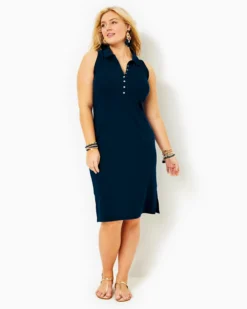 Reema Sleeveless Polo Dress -Lilly Pulitzer Shop 012803 aegeannavy a6 sf