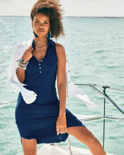 Reema Sleeveless Polo Dress -Lilly Pulitzer Shop 012803 aegeannavy campaigntest sf