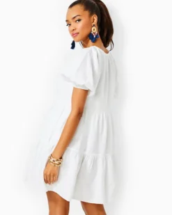 Charlet Short Sleeve Linen Dress