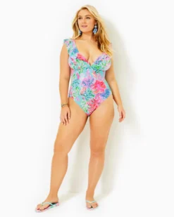 Huey Ruffle One-Piece Swimsuit -Lilly Pulitzer Shop 012989 celestialbluecaytomyheart a5 sf