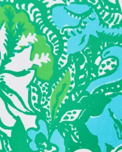 UPF 50+ Luxletic Bentlee Longline Sports Bra -Lilly Pulitzer Shop 013075 botanicalgreensafarisangria a5 sf