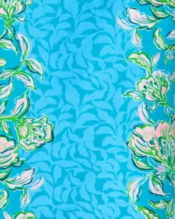 Barbara 3/4 Sleeve Cotton Maxi Dress -Lilly Pulitzer Shop 013135 cumulusbluechickmagnetengineeredwovendress a8 sf
