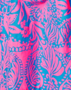 Suzie Short Sleeve Cotton Dress -Lilly Pulitzer Shop 013185 aurapinkleafanimpressionengineeredwovendres a5 sf