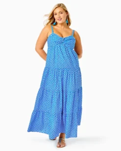 Shylee Cotton Maxi Dress -Lilly Pulitzer Shop 013187 bocabluedoublechecking a4 sf