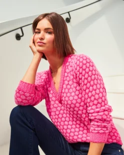 Brista Sweater -Lilly Pulitzer Shop 013461 pinkpalmshoneycomb campaigntest sf