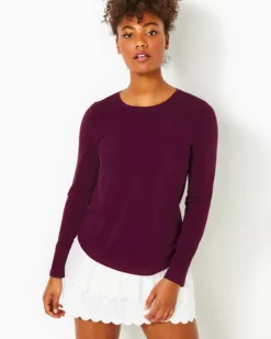 UPF 50+ Luxletic Westley Long Sleeve Tee -Lilly Pulitzer Shop 013558 amarenacherry a2 sf