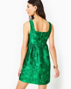 Bellami Embellished Floral Jacquard Dress