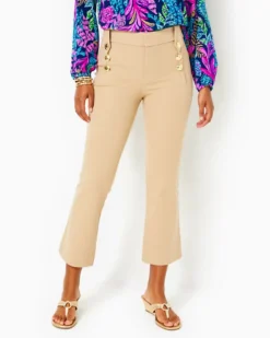 27" Parrish Bi-Stretch Crop Flare Pant -Lilly Pulitzer Shop 013804 eveningsand a2 sf