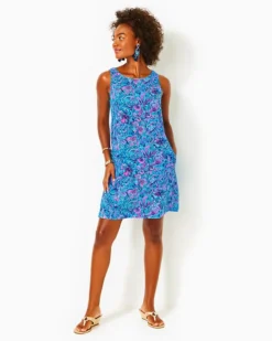 Edelyn Linen Swing Shift Dress 8 Edelyn Linen Swing Shift Dress -Lilly Pulitzer Shop 013831 breakwaterblueshellsnbells a3 sf