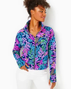 Wrenley Zip-Up Jacket -Lilly Pulitzer Shop 014289 aegeannavycalypsocoast a2 sf