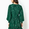 Birdy Long Sleeve Silk Wrap Dress