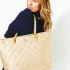 Quilted Leather Meena Tote