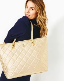 Quilted Leather Meena Tote