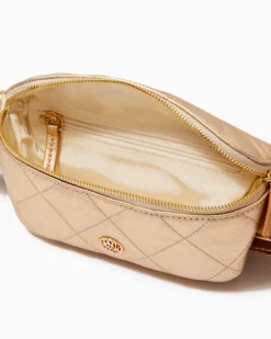 Quilted Leather Kenton Belt Bag -Lilly Pulitzer Shop 014818 goldmetallic a3 sf