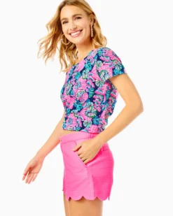 5" Buttercup Scallop Hem Short -Lilly Pulitzer Shop 23468 aurapink a2 sf